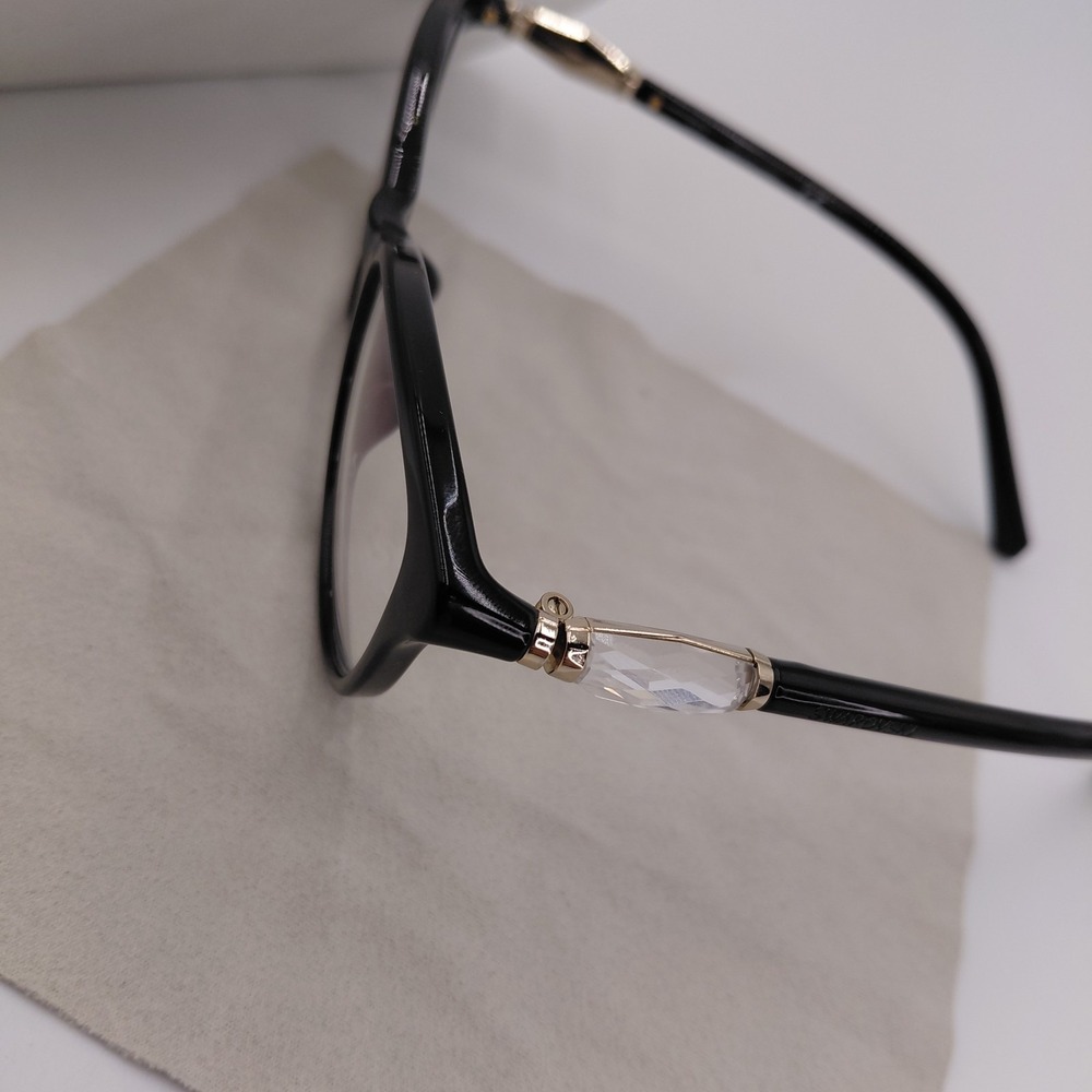 Swarovski SK5311 Womens Plastic Eyeglass & Case Frame Only Crystals Black Luxury - Picture 3 of 11